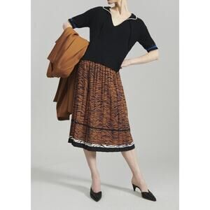 Rachel Comey Pluto Skirt Zebra Foulard Print Size 6